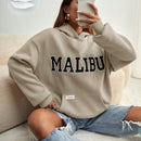 Ezwear sudadera informal con capucha y bolsillo con estampado de letras, para otono/invierno