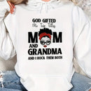 1 pieza sudadera con capucha para mujer elain moda oficial "dios me regalo dos titulos: mama y abuela", feliz dia de la madre, mujer premium 100% algodon 300g, sudadera pesada para halloween, con cordon y bolsillos