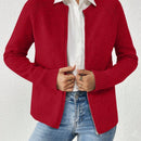 Essnce cardigan casual de mangas raglan con cierre delantero de cremallera, de unicolor, para otono/invierno