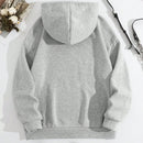 Ezwear sudadera con capucha informal para mujer con estampado de oso de dibujos animados y letra jiege, apta para otono/invierno