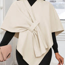 Lady poncho para mujer con diseno de drapeado en la cintura y lazo