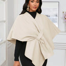 Lady poncho para mujer con diseno de drapeado en la cintura y lazo