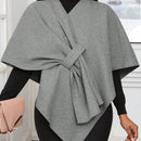 Lady poncho para mujer con diseno de drapeado en la cintura y lazo