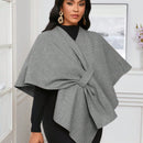 Lady poncho para mujer con diseno de drapeado en la cintura y lazo