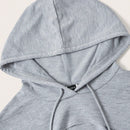 Ezwear sudadera corta con capucha de cordon solido para mujer