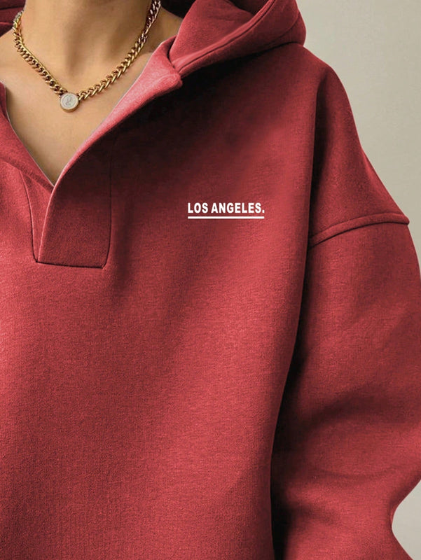 Essnce sudadera con capucha informal con estampado de letras para mujer, para uso diario