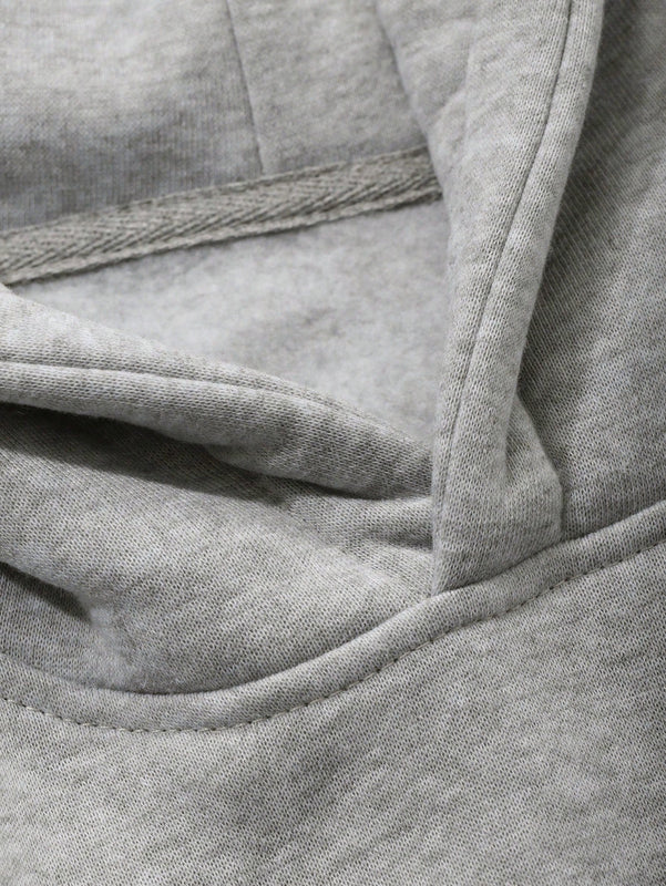 Dazy sudadera con capucha de felpa casual y holgada para mujeres