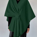 Clasi capa abrigo de lana asimetrica y holgada de diseno de moda de un solo color, para otono/invierno
