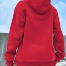 Sudadera unisex elegante, estilo regular, con capucha y cordon, informal, de manga larga