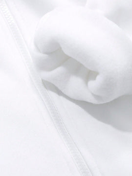 Dazy sudadera con capucha forrada de felpa con detalle de costura en contraste, de ajuste casual