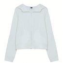 Dazy sudadera con capucha forrada de felpa con detalle de costura en contraste, de ajuste casual