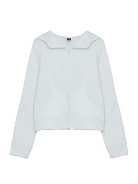 Dazy sudadera con capucha forrada de felpa con detalle de costura en contraste, de ajuste casual