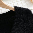 Lune cardigan informal de manga larga de un solo pecho con cuello en v de unicolor para mujeres