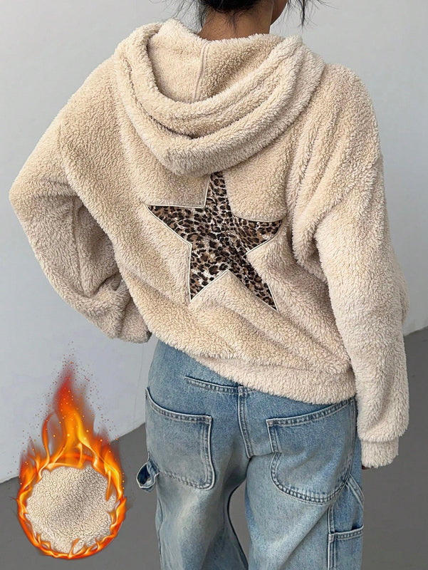Ezwear sudadera holgada con grafico impreso "cute but psycho" de estilo minimalista casual, apta para otono e invierno