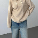 Ezwear sudadera holgada con grafico impreso "cute but psycho" de estilo minimalista casual, apta para otono e invierno