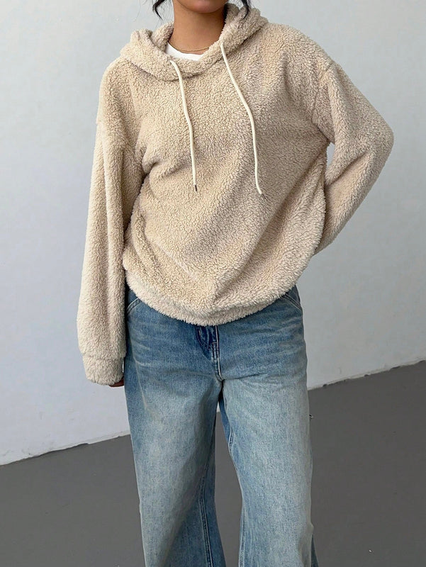 Ezwear sudadera holgada con grafico impreso "cute but psycho" de estilo minimalista casual, apta para otono e invierno