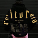 Essnce sudadera con capucha de ajuste holgado y cordon, con estampado de lema, para mujer, para otono/invierno