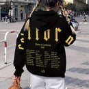 Essnce sudadera con capucha de ajuste holgado y cordon, con estampado de lema, para mujer, para otono/invierno
