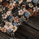 Lune sudadera con capucha de estampado floral vintage todo sobre en estilo minimalista casual, adecuada para otono/invierno