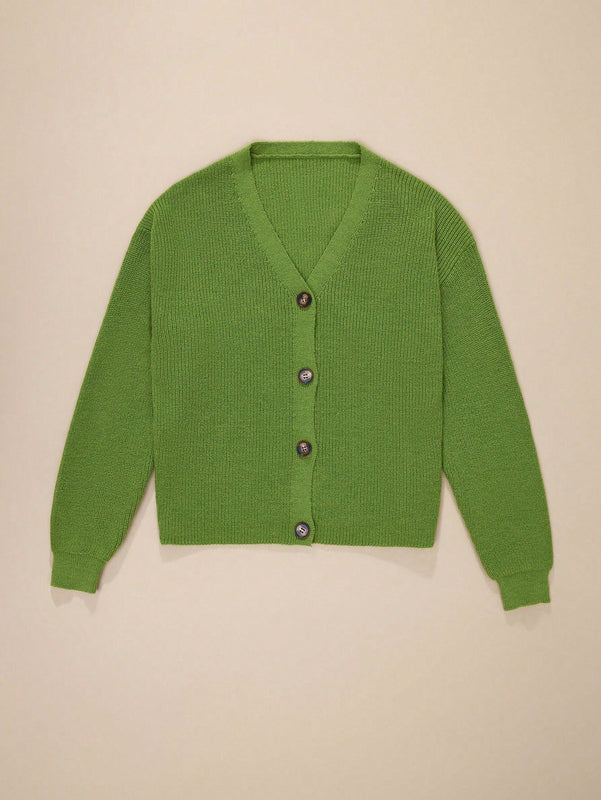 Bizwear cardigan verde tejido, forrado de polar, manga larga, abierto por delante, conjunto de fiesta navidena para mujer, ropa de oficina para otono/invierno