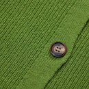Bizwear cardigan verde tejido, forrado de polar, manga larga, abierto por delante, conjunto de fiesta navidena para mujer, ropa de oficina para otono/invierno