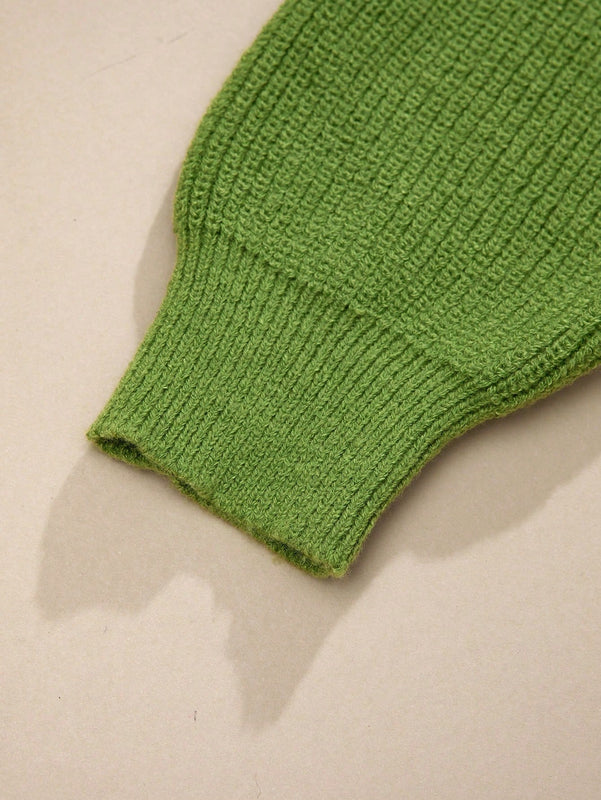 Bizwear cardigan verde tejido, forrado de polar, manga larga, abierto por delante, conjunto de fiesta navidena para mujer, ropa de oficina para otono/invierno
