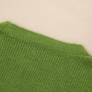 Bizwear cardigan verde tejido, forrado de polar, manga larga, abierto por delante, conjunto de fiesta navidena para mujer, ropa de oficina para otono/invierno