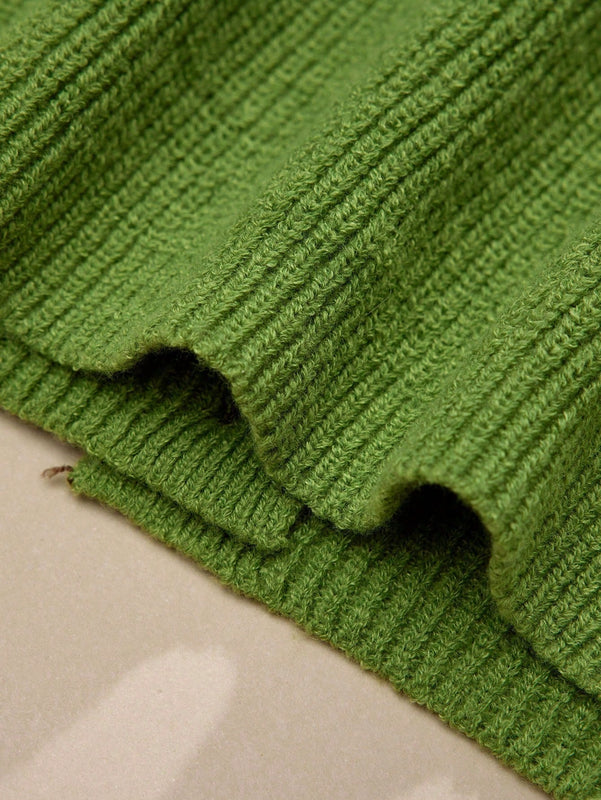 Bizwear cardigan verde tejido, forrado de polar, manga larga, abierto por delante, conjunto de fiesta navidena para mujer, ropa de oficina para otono/invierno