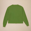 Bizwear cardigan verde tejido, forrado de polar, manga larga, abierto por delante, conjunto de fiesta navidena para mujer, ropa de oficina para otono/invierno