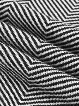 Bizwear cardigan de punto a color blanco y negro con forro de felpa, sudadera con capucha de manga larga, adecuado para uso de oficina, otono/invierno, accion de gracias