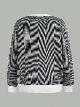 Bizwear cardigan de punto a color blanco y negro con forro de felpa, sudadera con capucha de manga larga, adecuado para uso de oficina, otono/invierno, accion de gracias