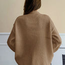 Cardigan casual y lindo de punto de canale con detalles de 3 botones, elaborado con hilo de lana suave