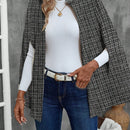 Emery rose cardigan de punto informal de manga larga con estampado de cuadros para mujer