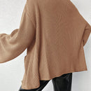 Cardigan de manga larga con botones y cuello para mujer, de estilo minimalista