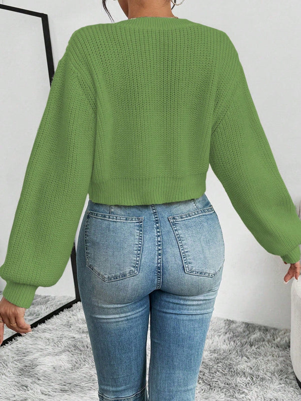 Essnce cardigan informal de mujer con botones delanteros y estampado de flores, apropiado para el uso diario en otono/invierno