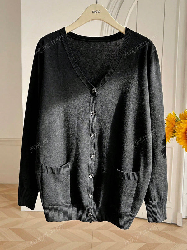 Cardigan de punto holgado y casual para uso diario, estilo callejero, para otono/invierno