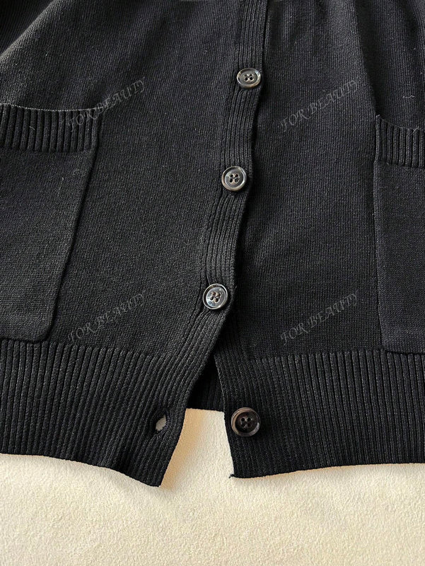 Cardigan de punto holgado y casual para uso diario, estilo callejero, para otono/invierno