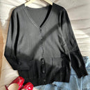 Cardigan de punto holgado y casual para uso diario, estilo callejero, para otono/invierno