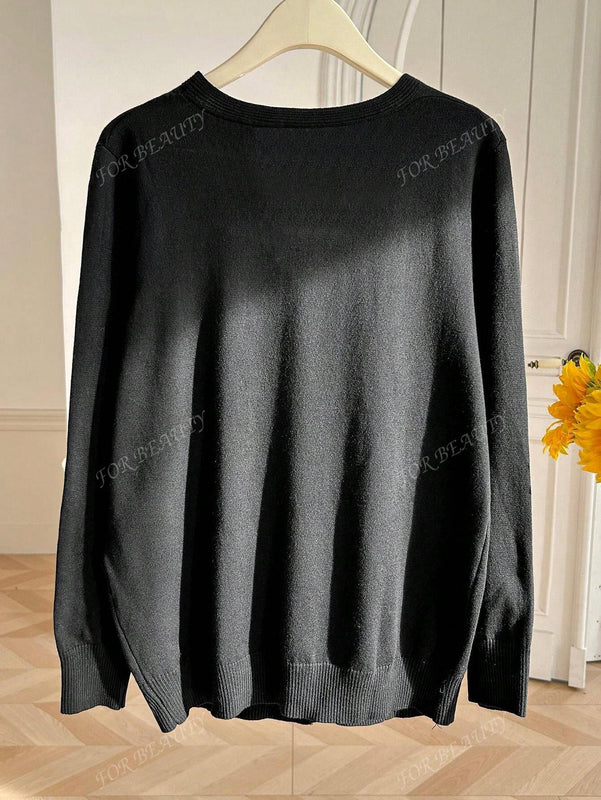 Cardigan de punto holgado y casual para uso diario, estilo callejero, para otono/invierno