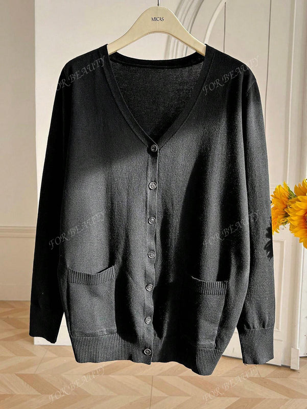 Cardigan de punto holgado y casual para uso diario, estilo callejero, para otono/invierno