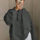 Dazy sudadera holgada casual con capucha nueva para mujer, otono