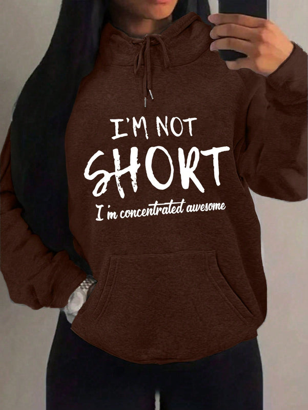 Slayr sudadera con capucha casual de invierno para mujer con estampado de lema