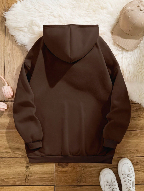 Slayr sudadera con capucha casual de invierno para mujer con estampado de lema