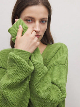 Bizwear cardigan verde tejido, forrado de polar, manga larga, abierto por delante, conjunto de fiesta navidena para mujer, ropa de oficina para otono/invierno