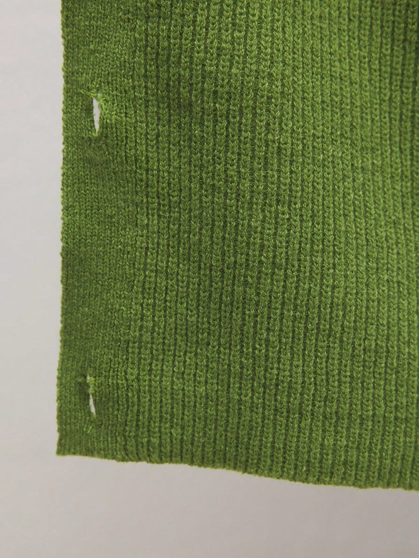 Bizwear cardigan verde tejido, forrado de polar, manga larga, abierto por delante, conjunto de fiesta navidena para mujer, ropa de oficina para otono/invierno