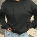Ezwear sudadera holgada con grafico impreso "cute but psycho" de estilo minimalista casual, apta para otono e invierno
