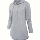 Lune sudadera con capucha y cordon, de manga larga, para uso casual en interiores y exteriores