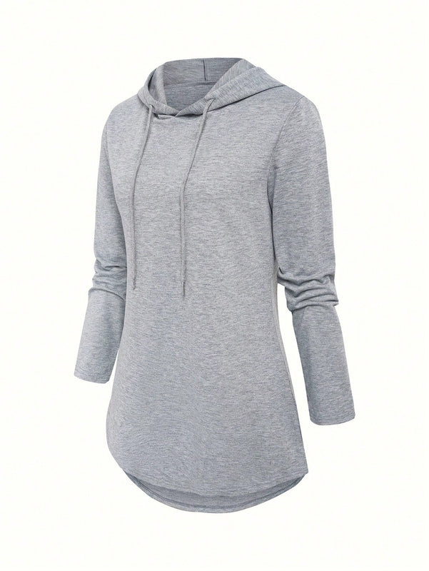 Lune sudadera con capucha y cordon, de manga larga, para uso casual en interiores y exteriores