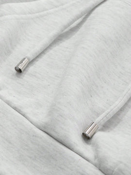 Dazy sudadera con capucha corta de unicolor informal para mujer, de manga larga, para otono/invierno