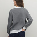 Bizwear cardigan de punto a color blanco y negro con forro de felpa, sudadera con capucha de manga larga, adecuado para uso de oficina, otono/invierno, accion de gracias